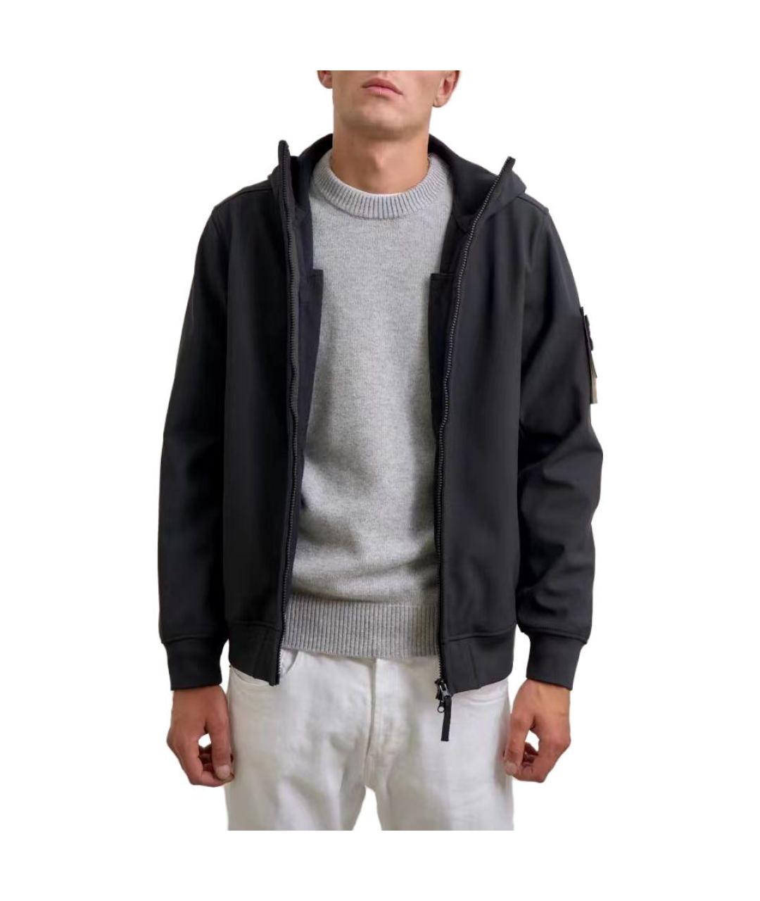 STONE ISLAND Черная куртка, фото 3