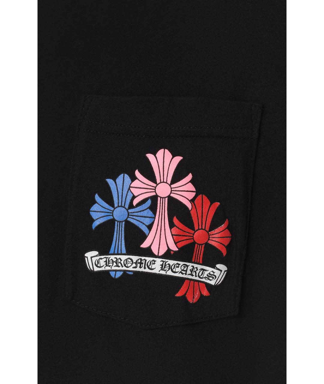 CHROME HEARTS Черная хлопковая футболка, фото 3