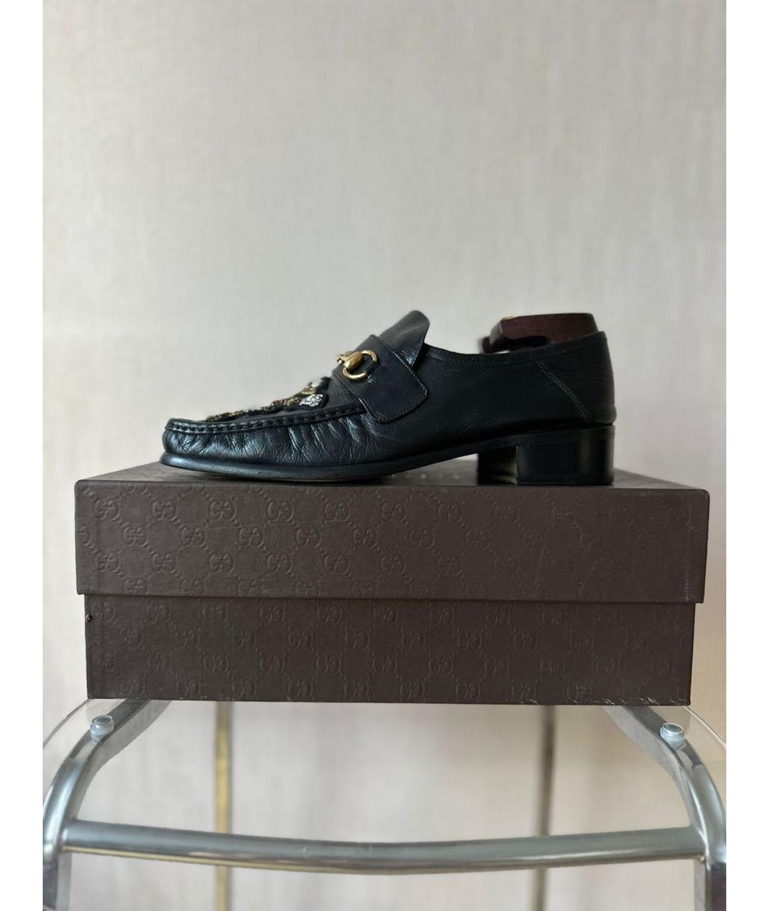 GUCCI Черные кожаные лоферы, фото 8