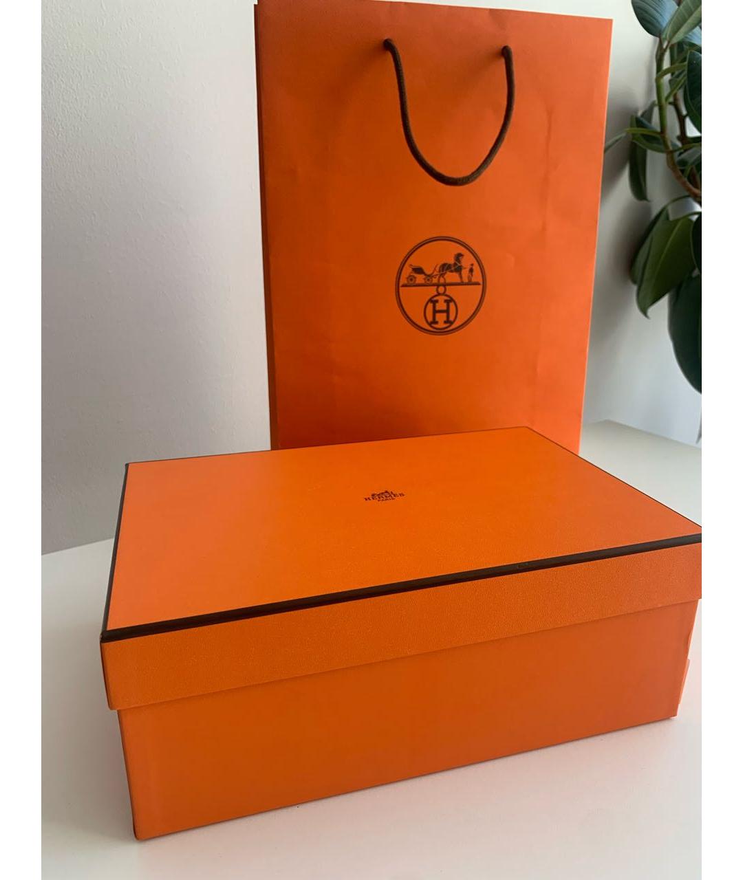 HERMES Коричневые мюли, фото 7