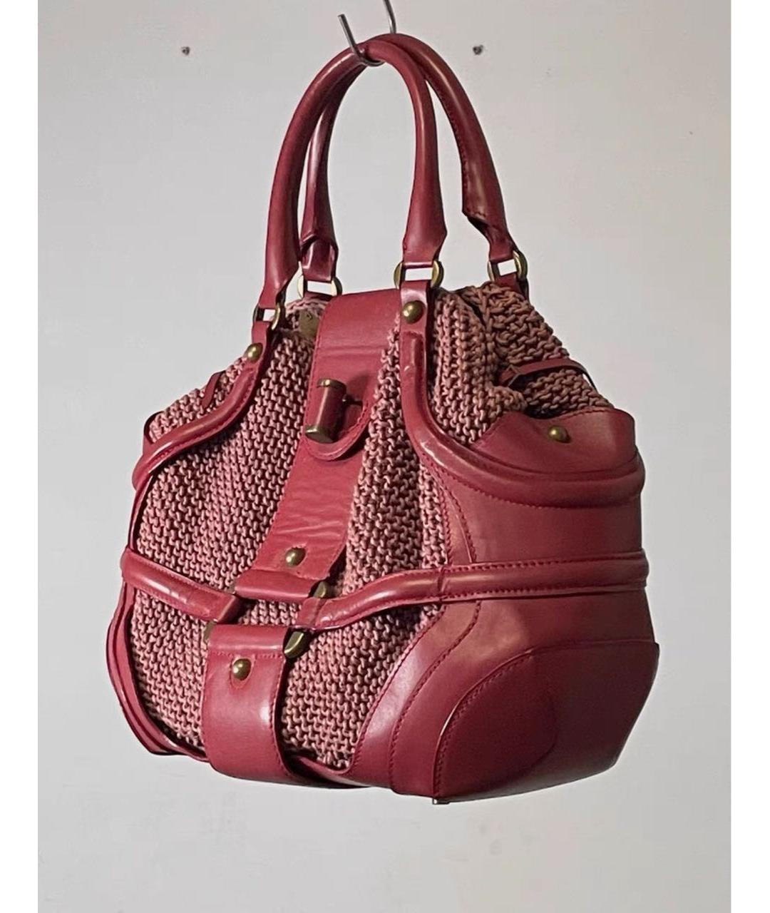 ALEXANDER MCQUEEN Бордовая сумка с короткими ручками, фото 2
