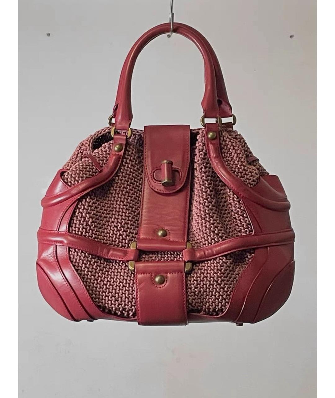 ALEXANDER MCQUEEN Бордовая сумка с короткими ручками, фото 5