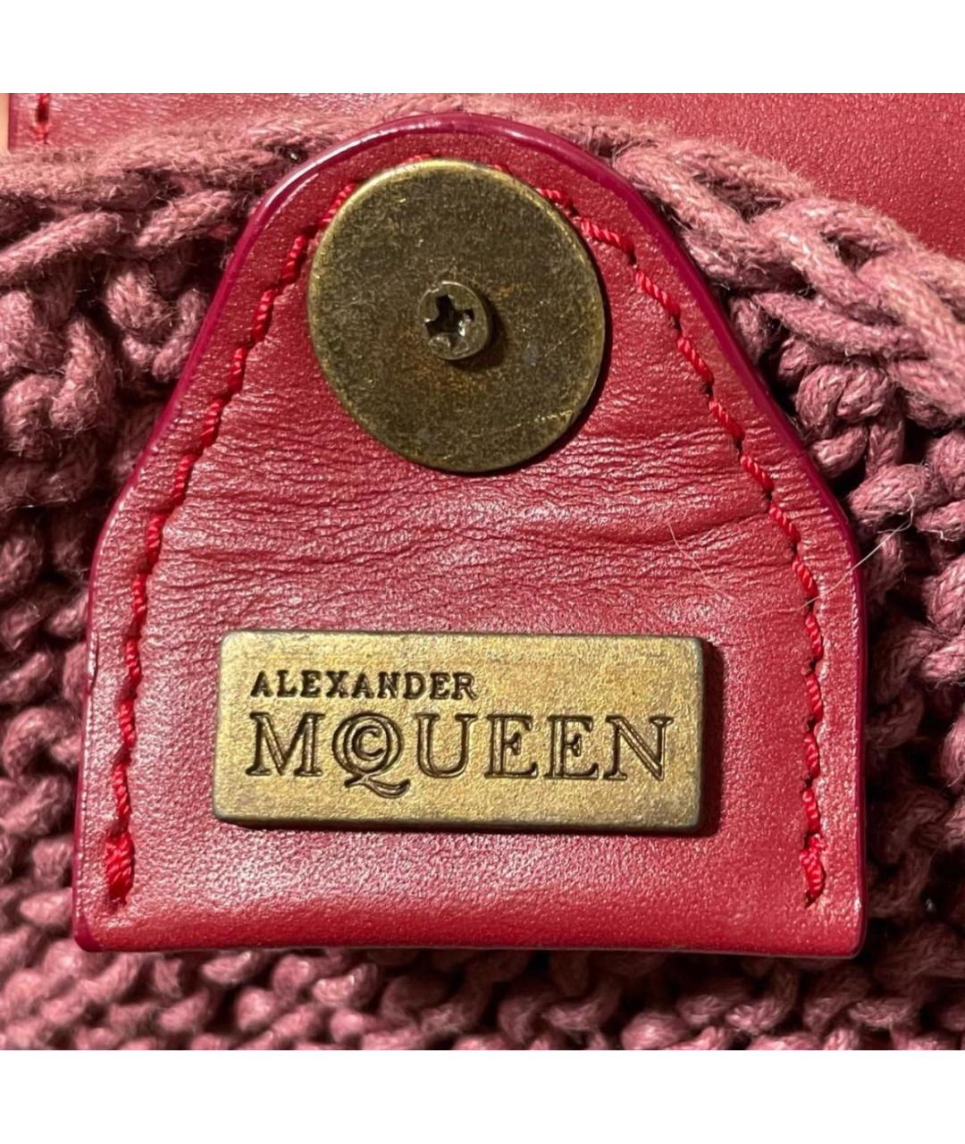 ALEXANDER MCQUEEN Бордовая сумка с короткими ручками, фото 4