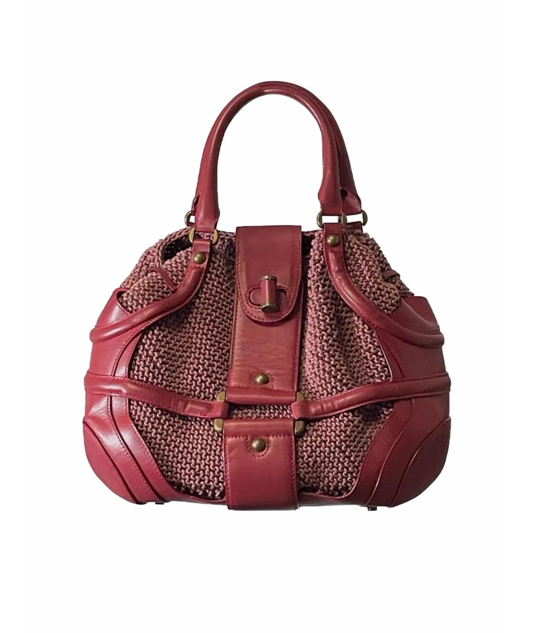 ALEXANDER MCQUEEN Бордовая сумка с короткими ручками, фото 1