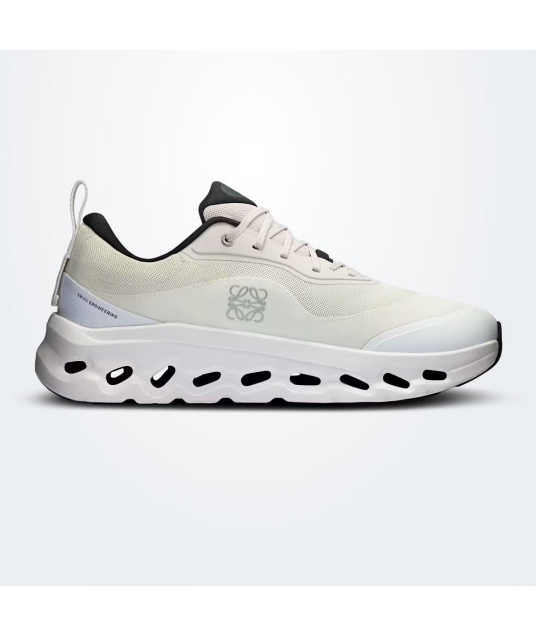 LOEWE Бежевые текстильные низкие кроссовки / кеды, фото 3