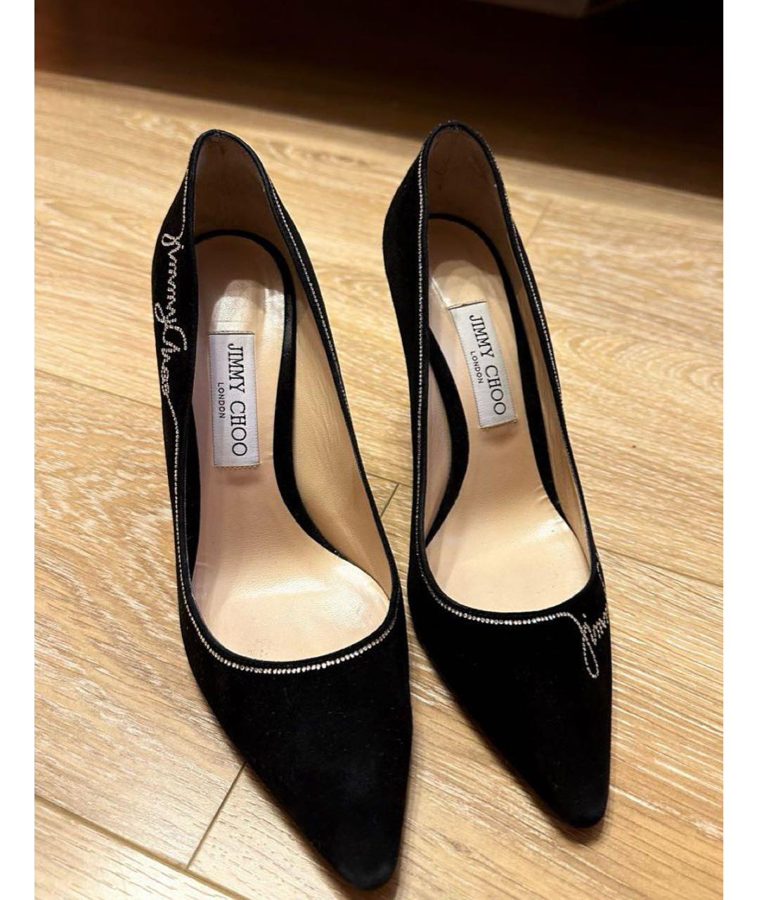 JIMMY CHOO Черные замшевые туфли, фото 2