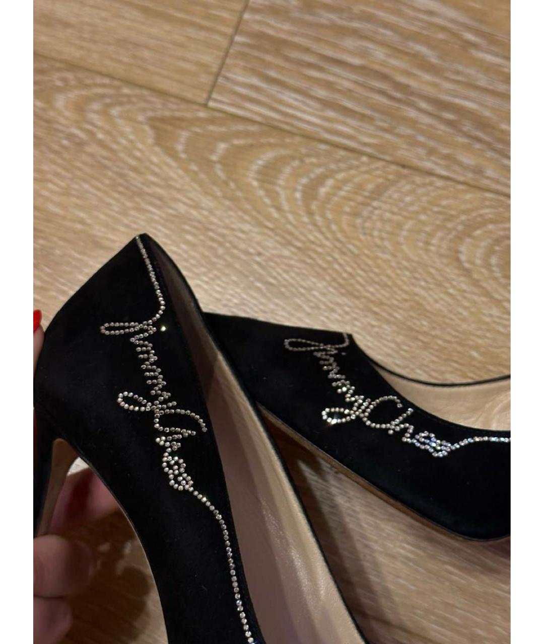 JIMMY CHOO Черные замшевые туфли, фото 3