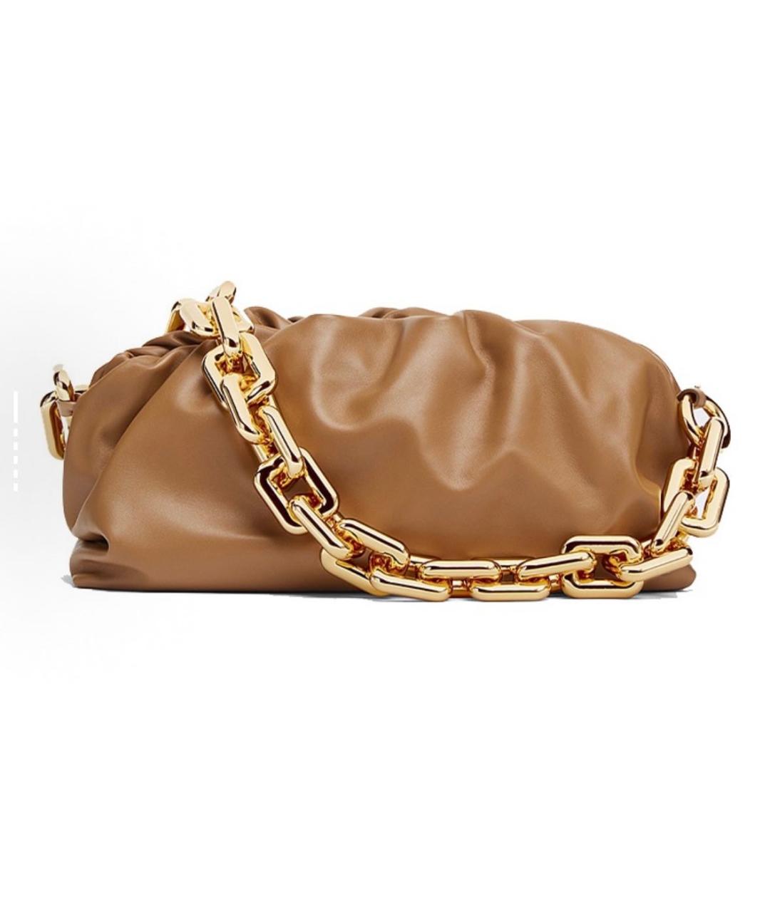 BOTTEGA VENETA Коричневая кожаная сумка через плечо, фото 2