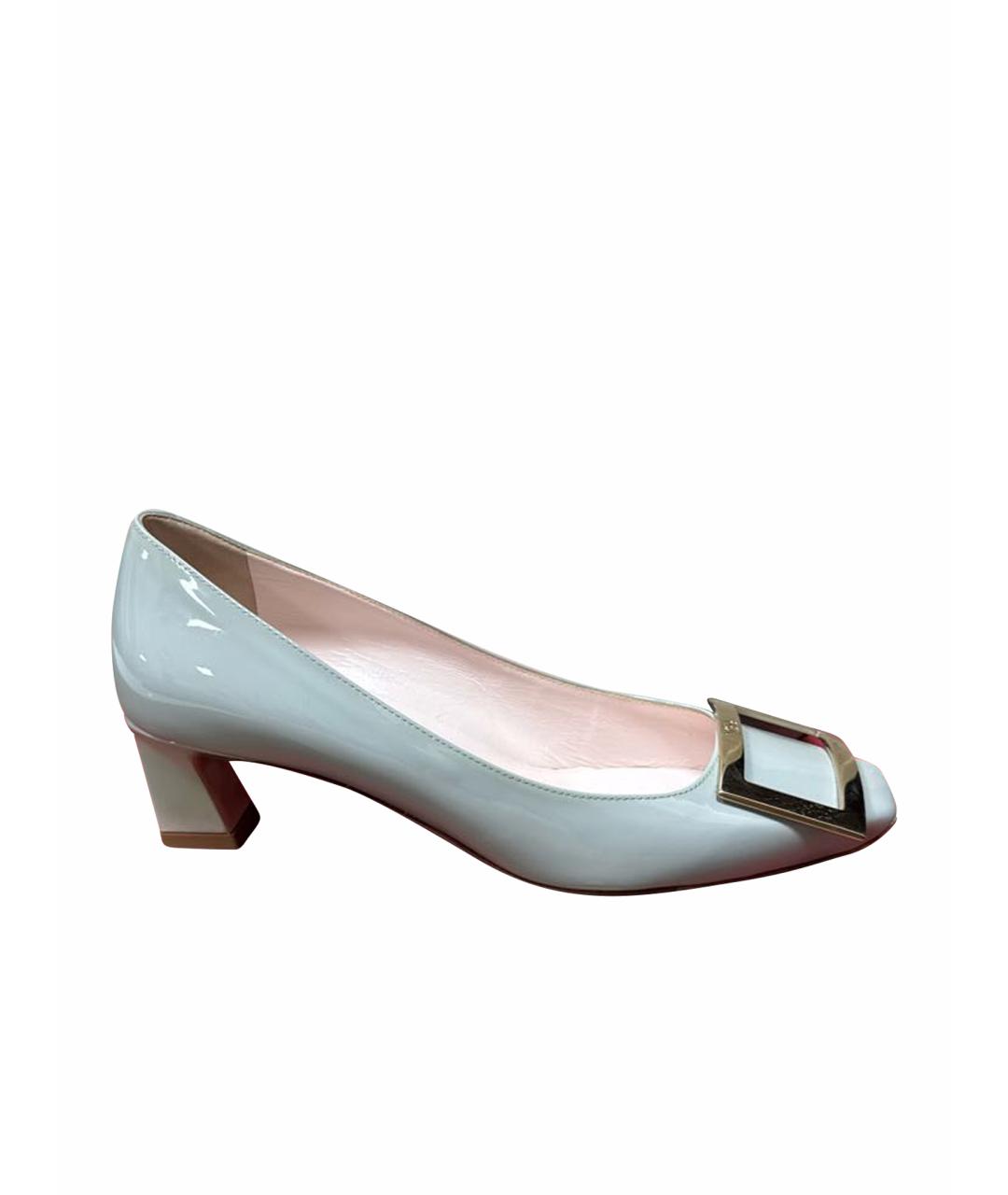 ROGER VIVIER Серые туфли из лакированной кожи, фото 1