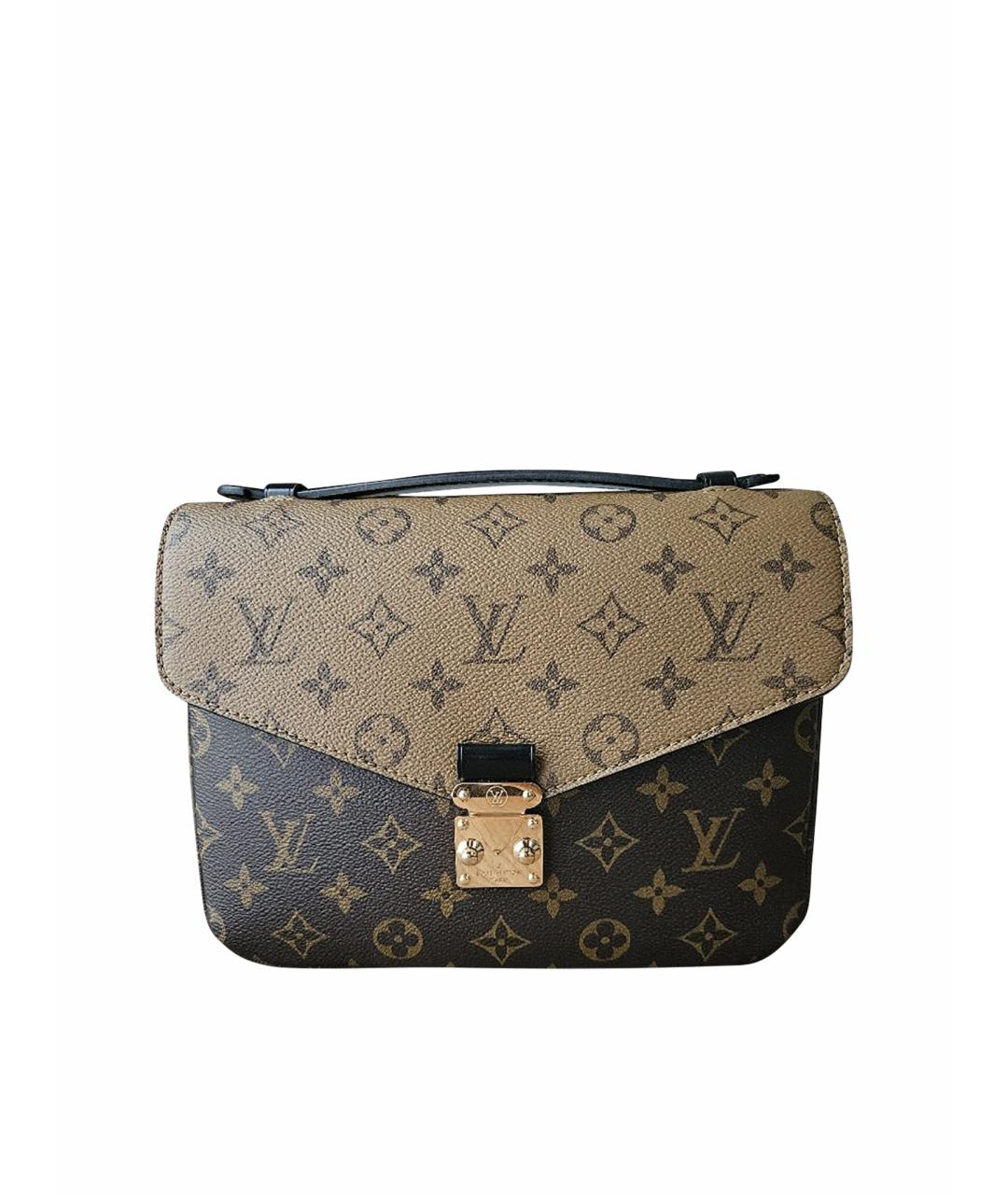 LOUIS VUITTON Коричневая кожаная сумка через плечо, фото 1