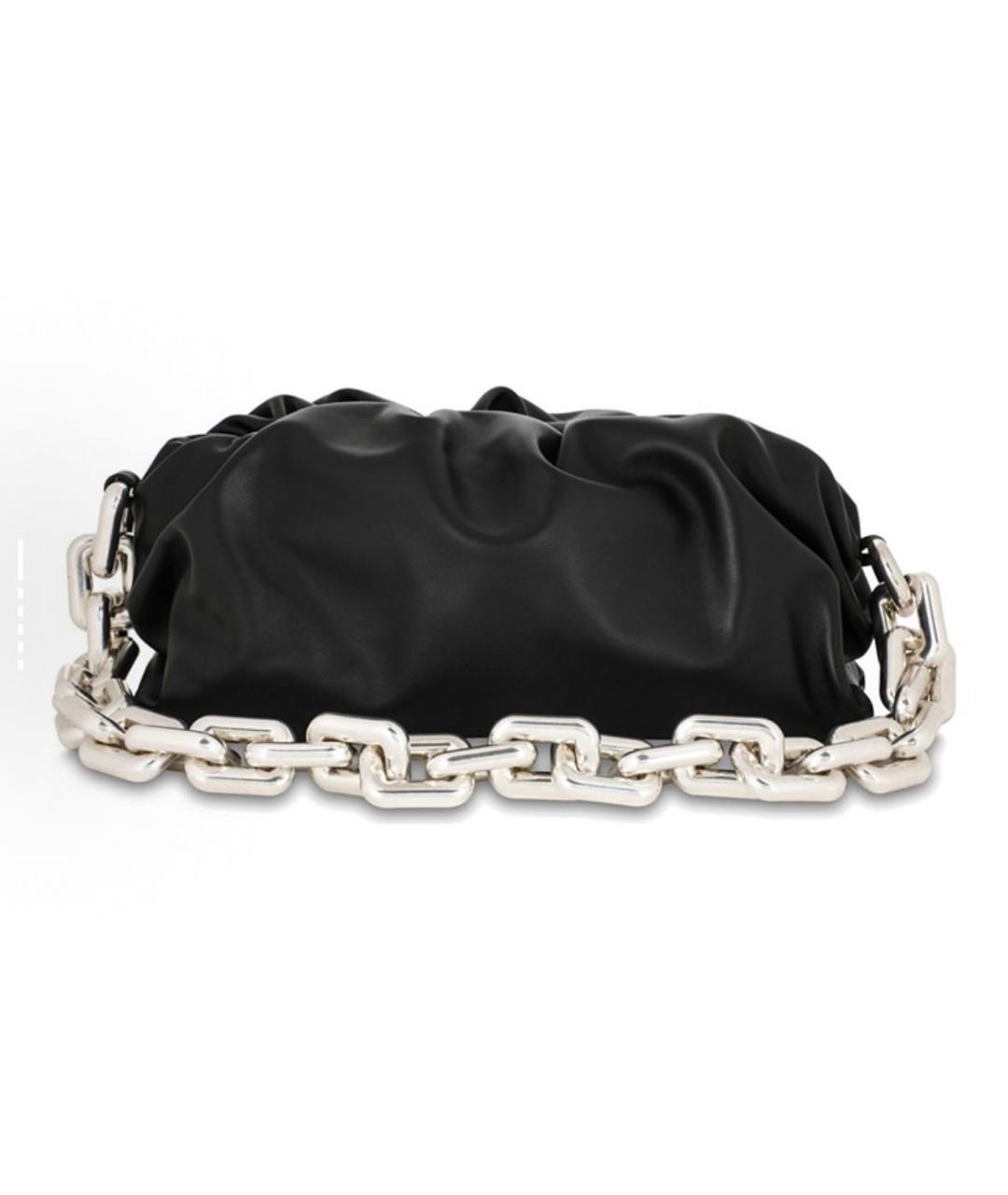 BOTTEGA VENETA Черная кожаная сумка через плечо, фото 2