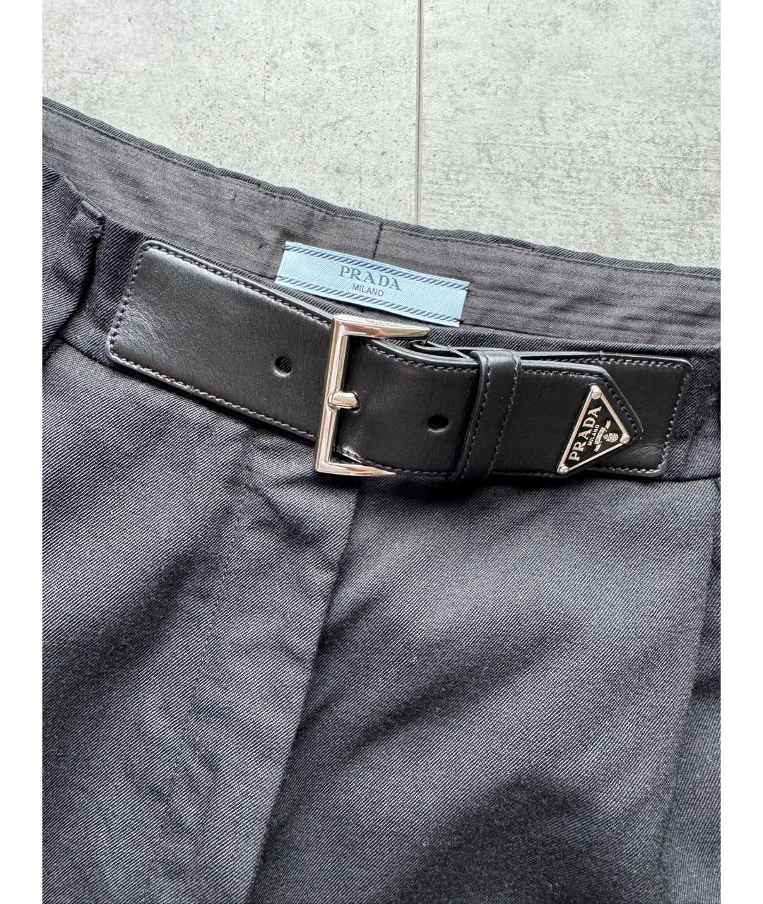 PRADA Черные шерстяные шорты, фото 3