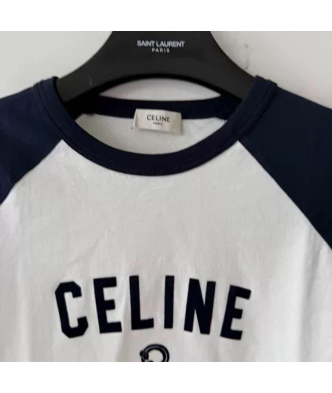 CELINE Белая футболка, фото 3