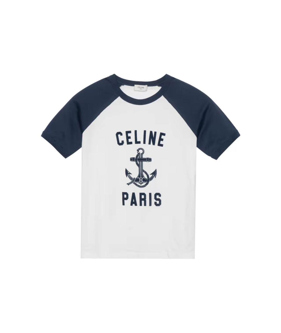 CELINE Белая футболка, фото 1