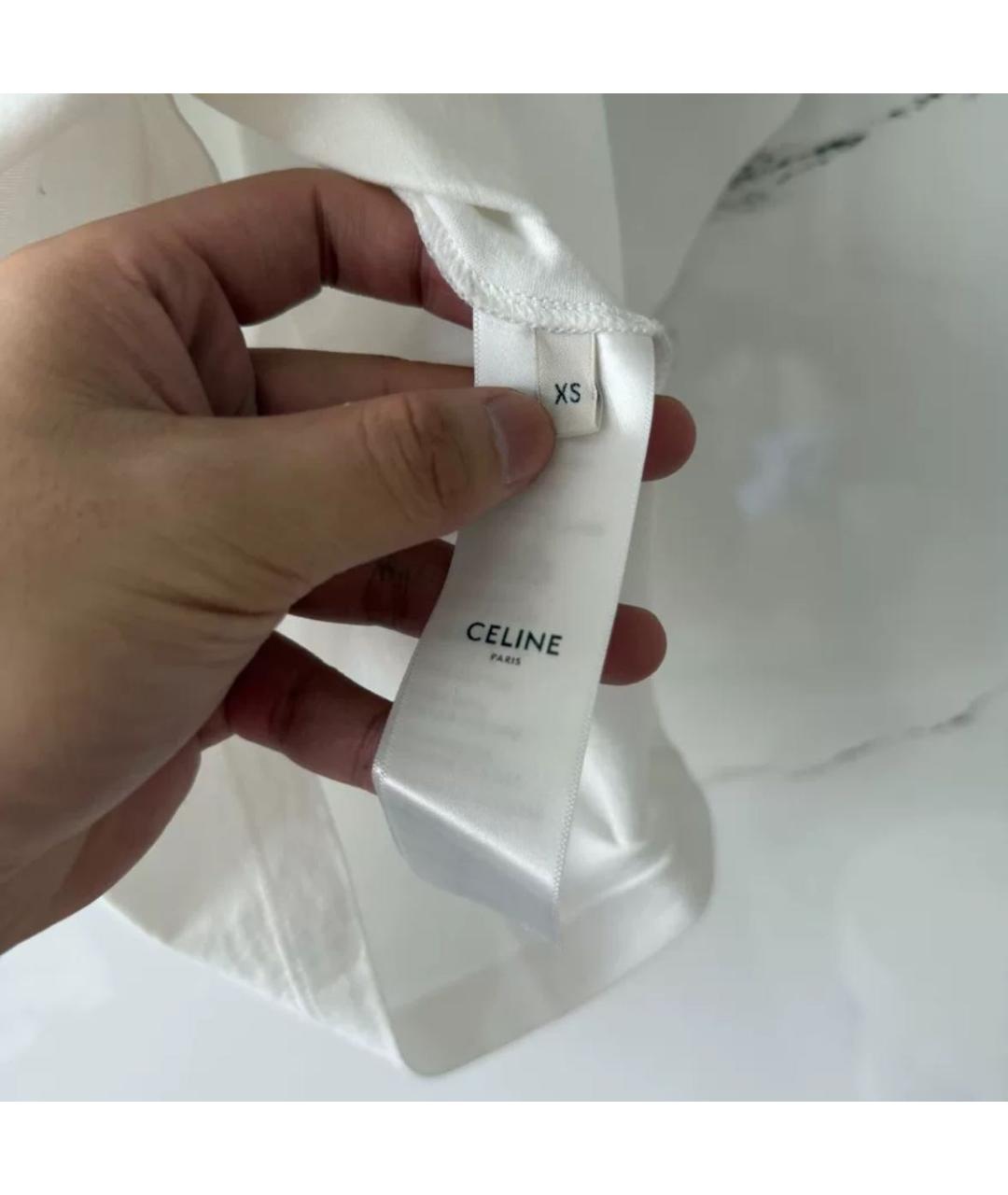CELINE Белая футболка, фото 4