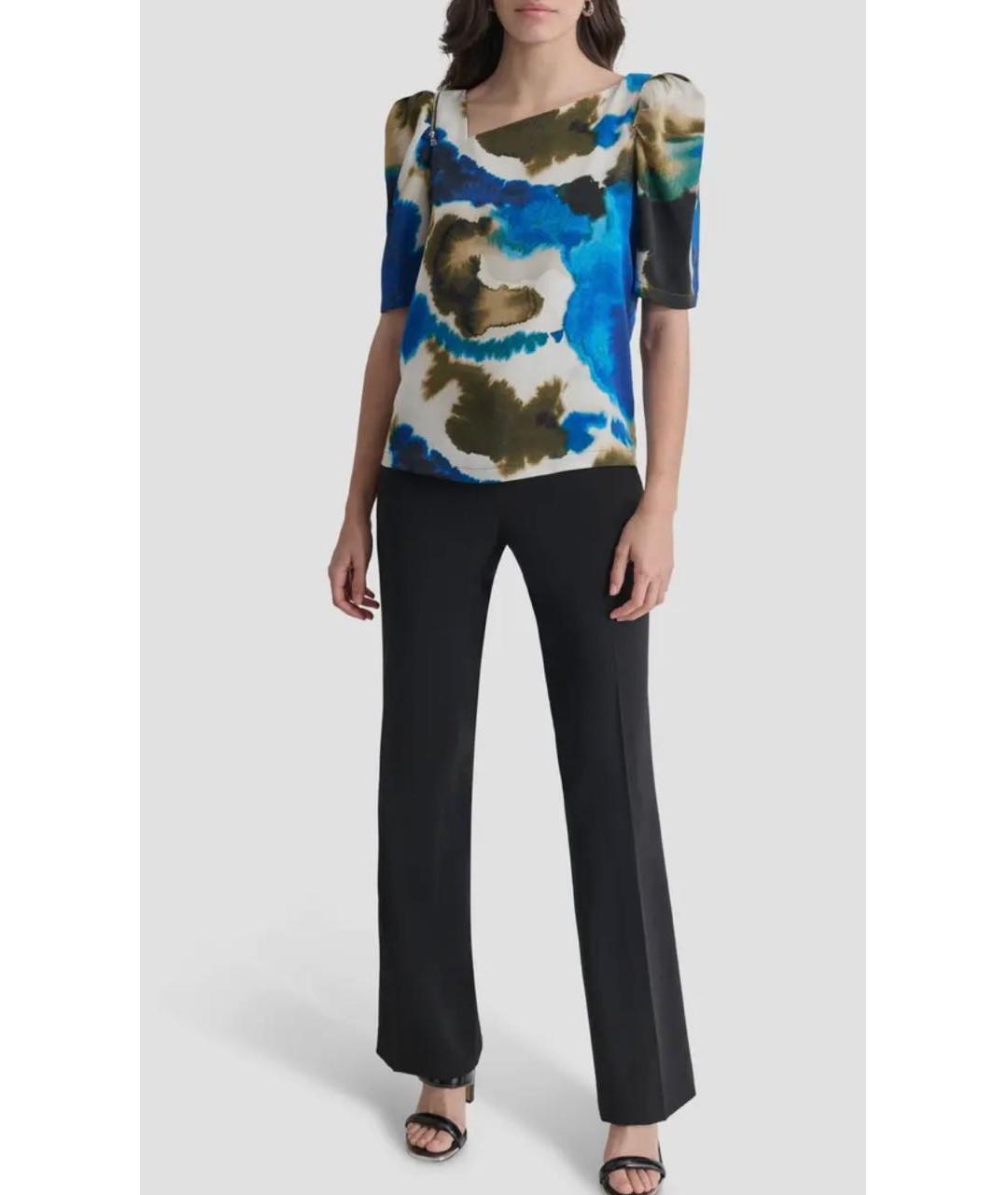 DKNY Мульти полиэстеровая блузы, фото 8