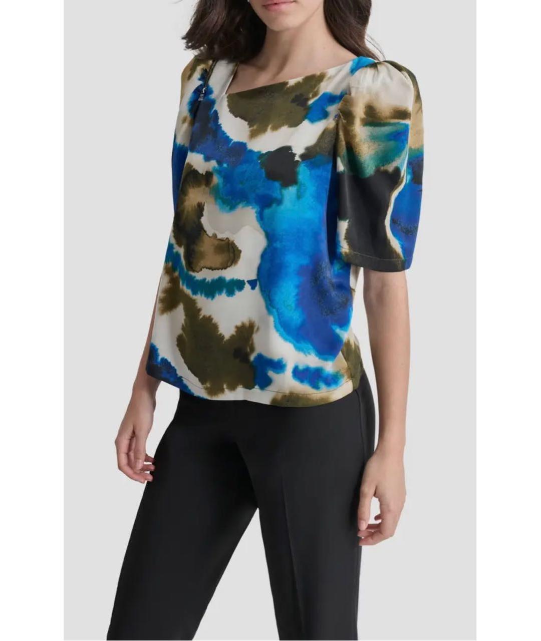 DKNY Мульти полиэстеровая блузы, фото 6