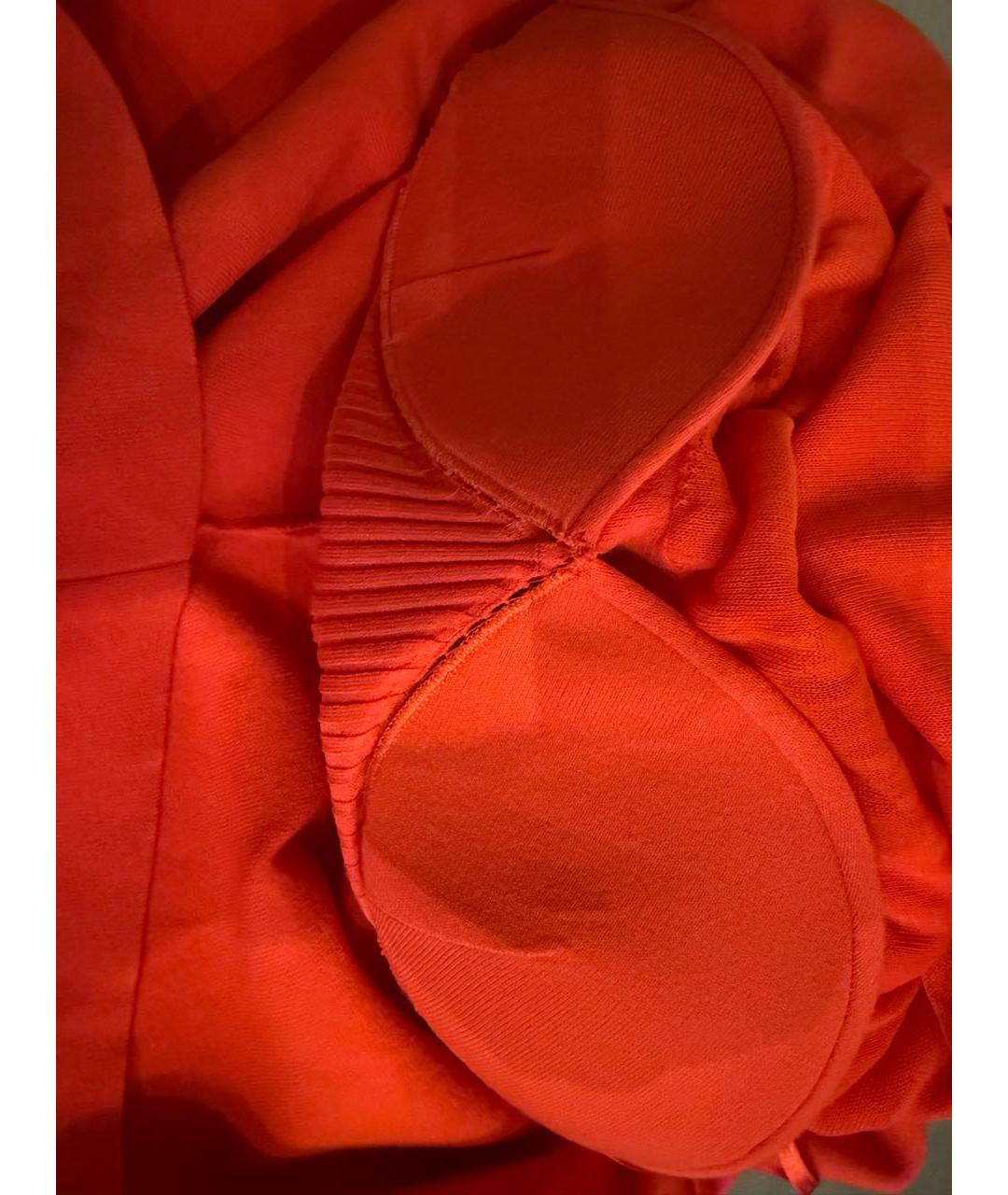 ELISABETTA FRANCHI Красное вискозное повседневное платье, фото 8
