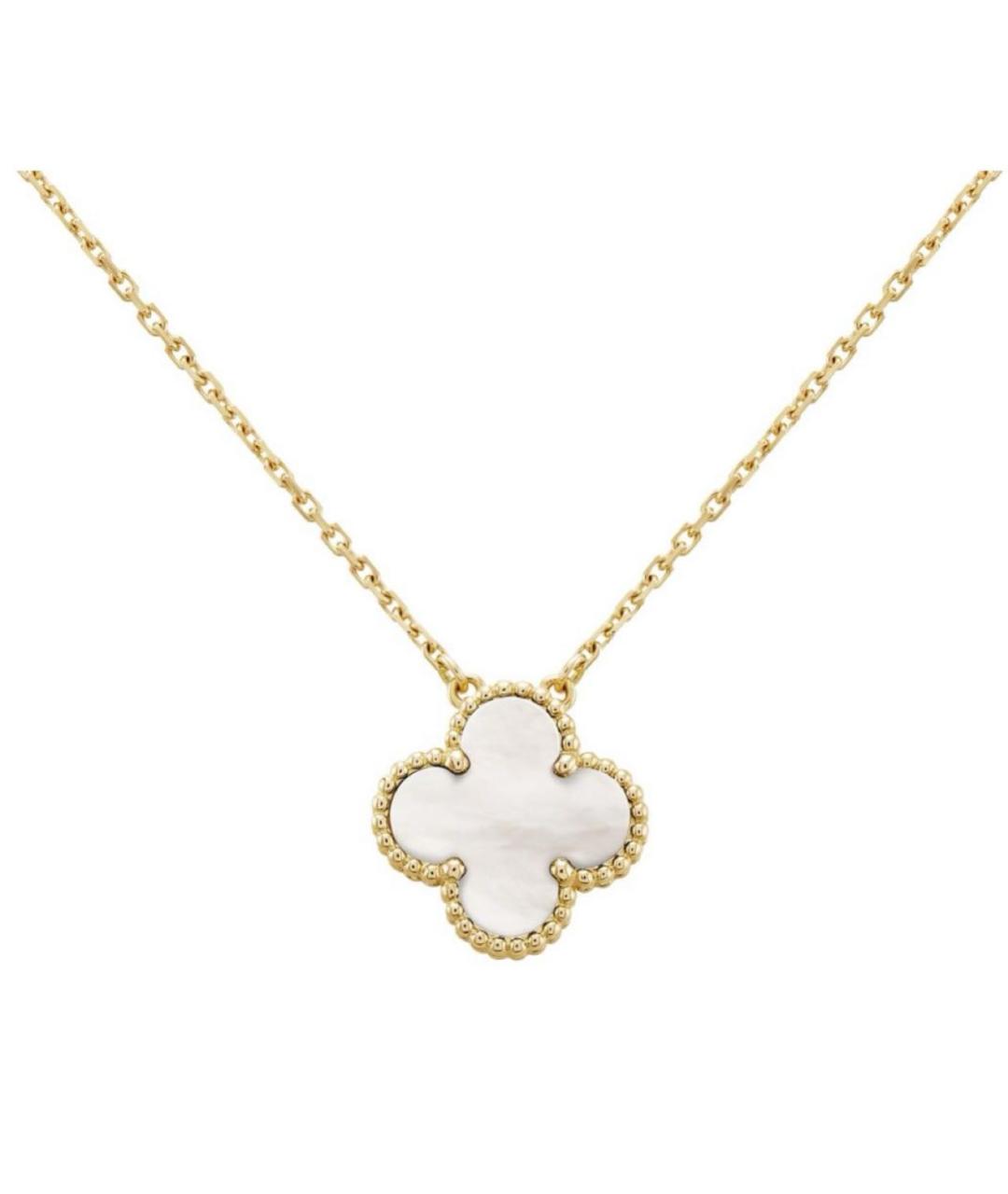 VAN CLEEF & ARPELS Белое колье из желтого золота, фото 1