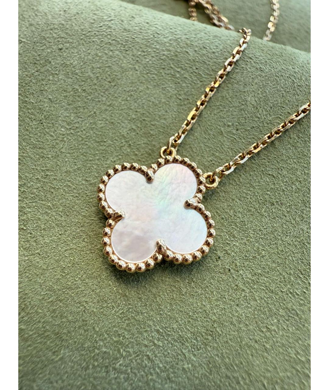 VAN CLEEF & ARPELS Белое колье из желтого золота, фото 5