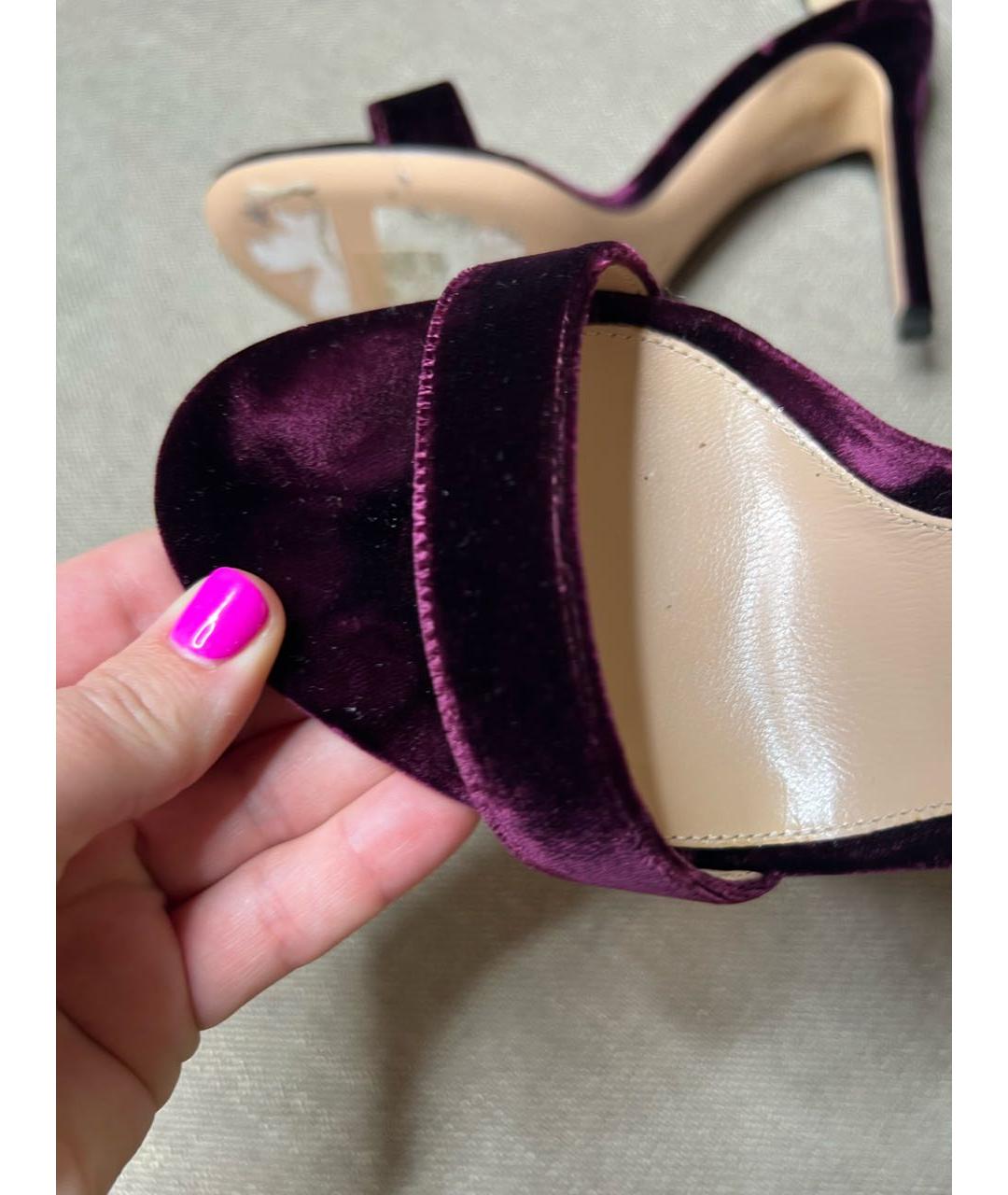 GIANVITO ROSSI Бархатные босоножки, фото 4