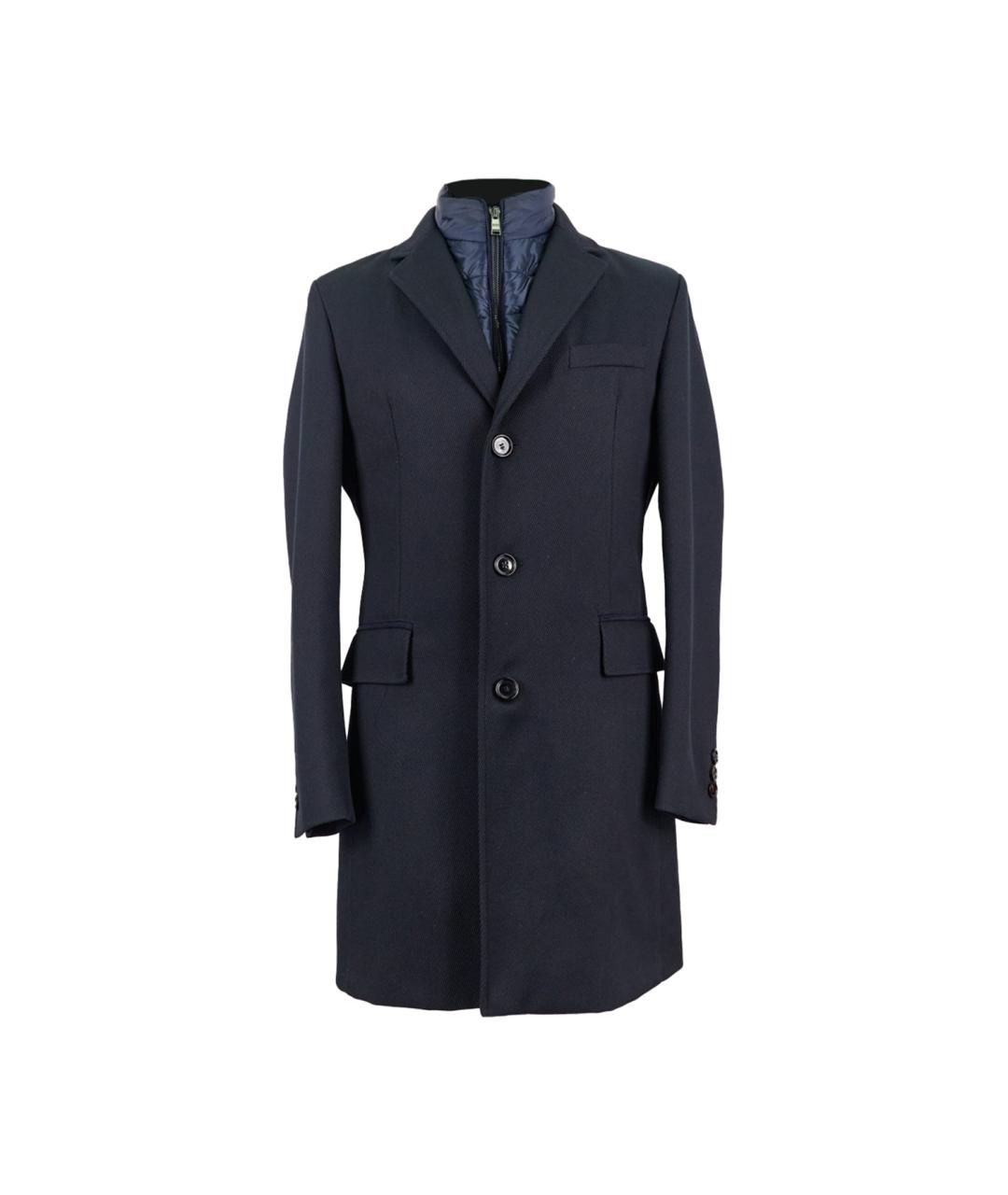 HUGO BOSS Синее полиэстеровое пальто, фото 1