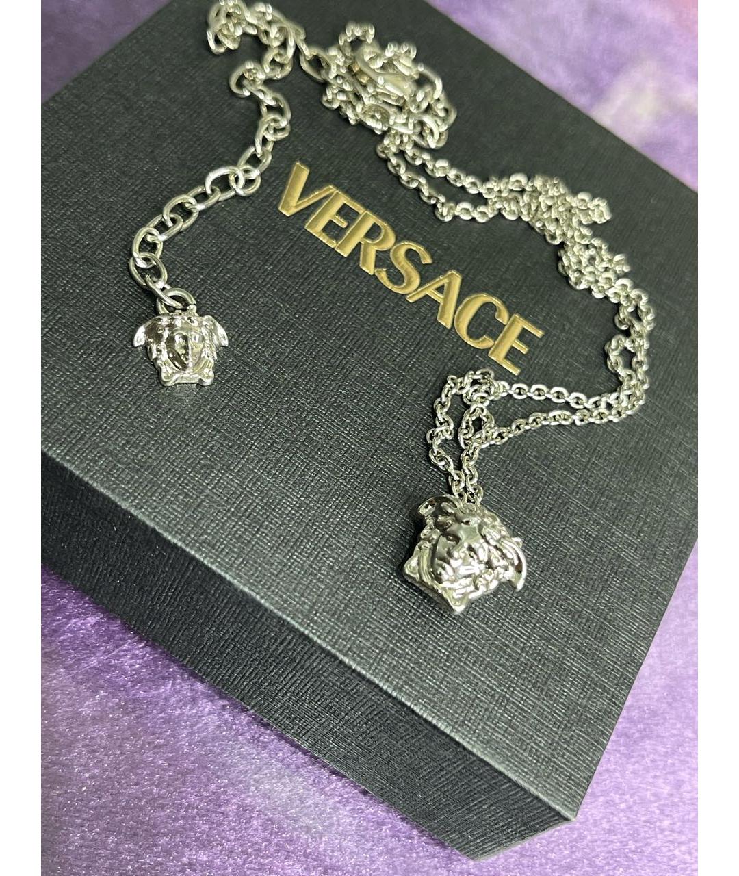 VERSACE Серебряное латунное колье, фото 4