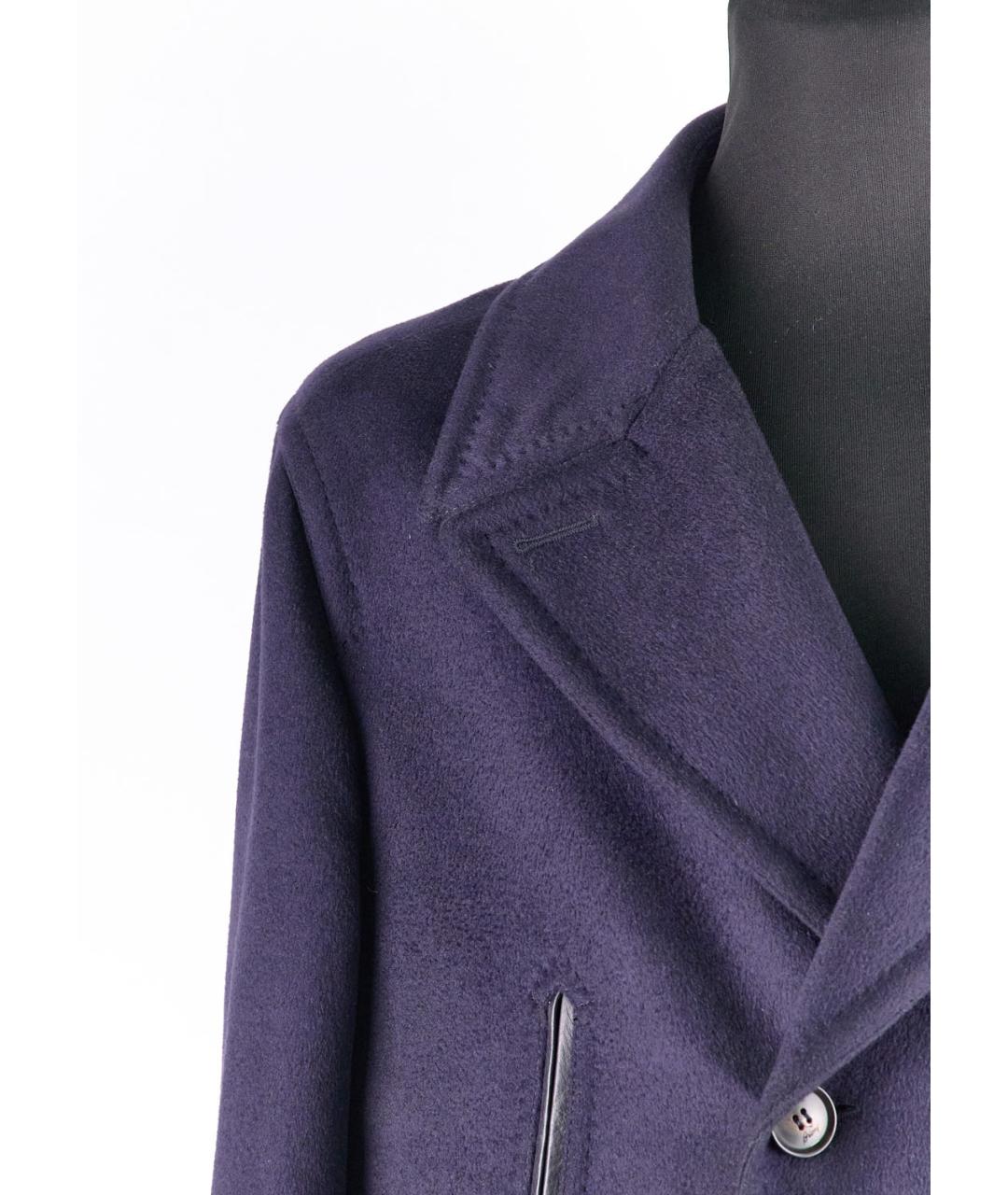 BRIONI Темно-синее шерстяное пальто, фото 5