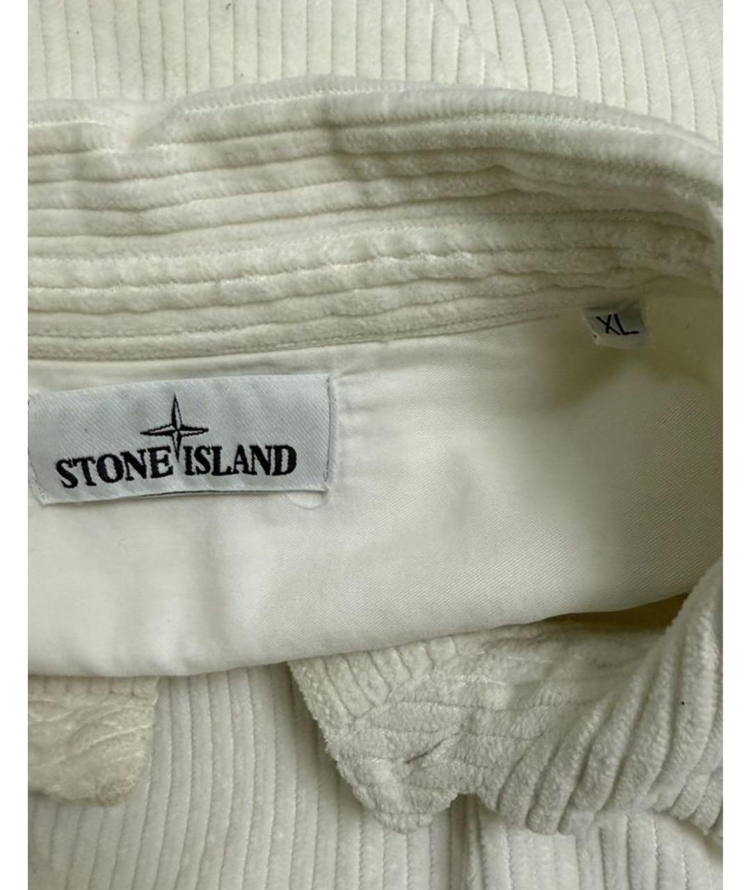 STONE ISLAND Белая кэжуал рубашка, фото 3