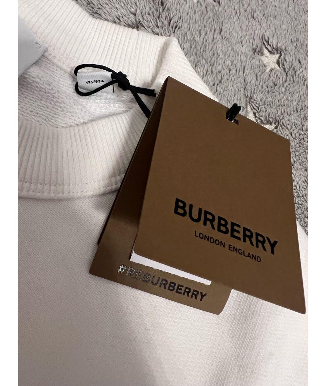 BURBERRY Белое хлопковое повседневное платье, фото 8