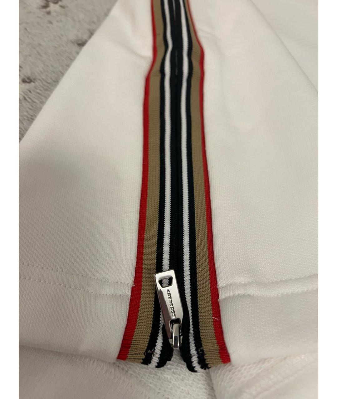 BURBERRY Белое хлопковое повседневное платье, фото 5