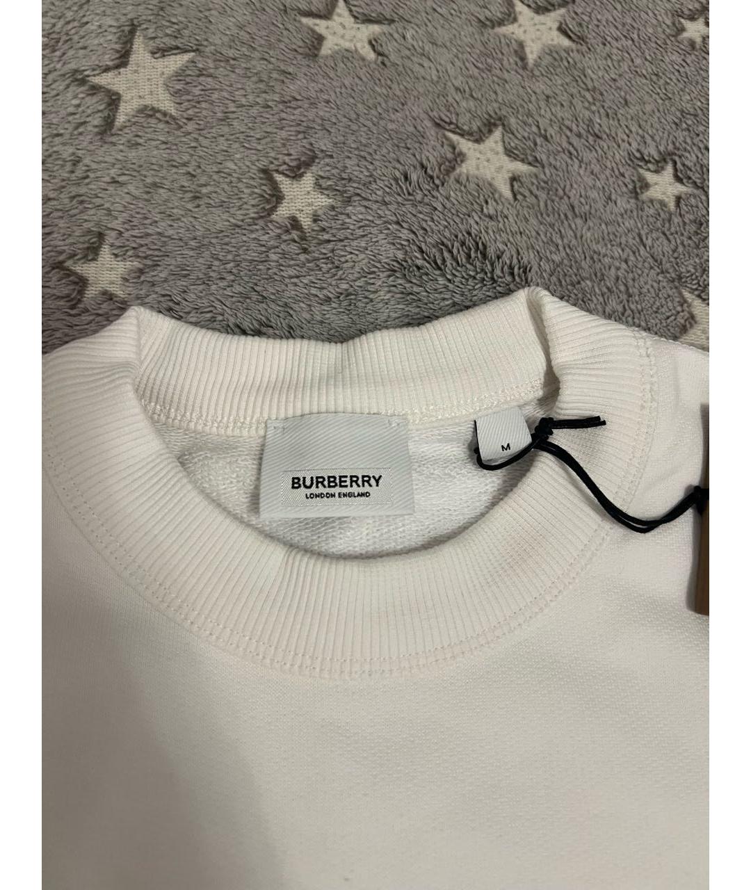 BURBERRY Белое хлопковое повседневное платье, фото 3