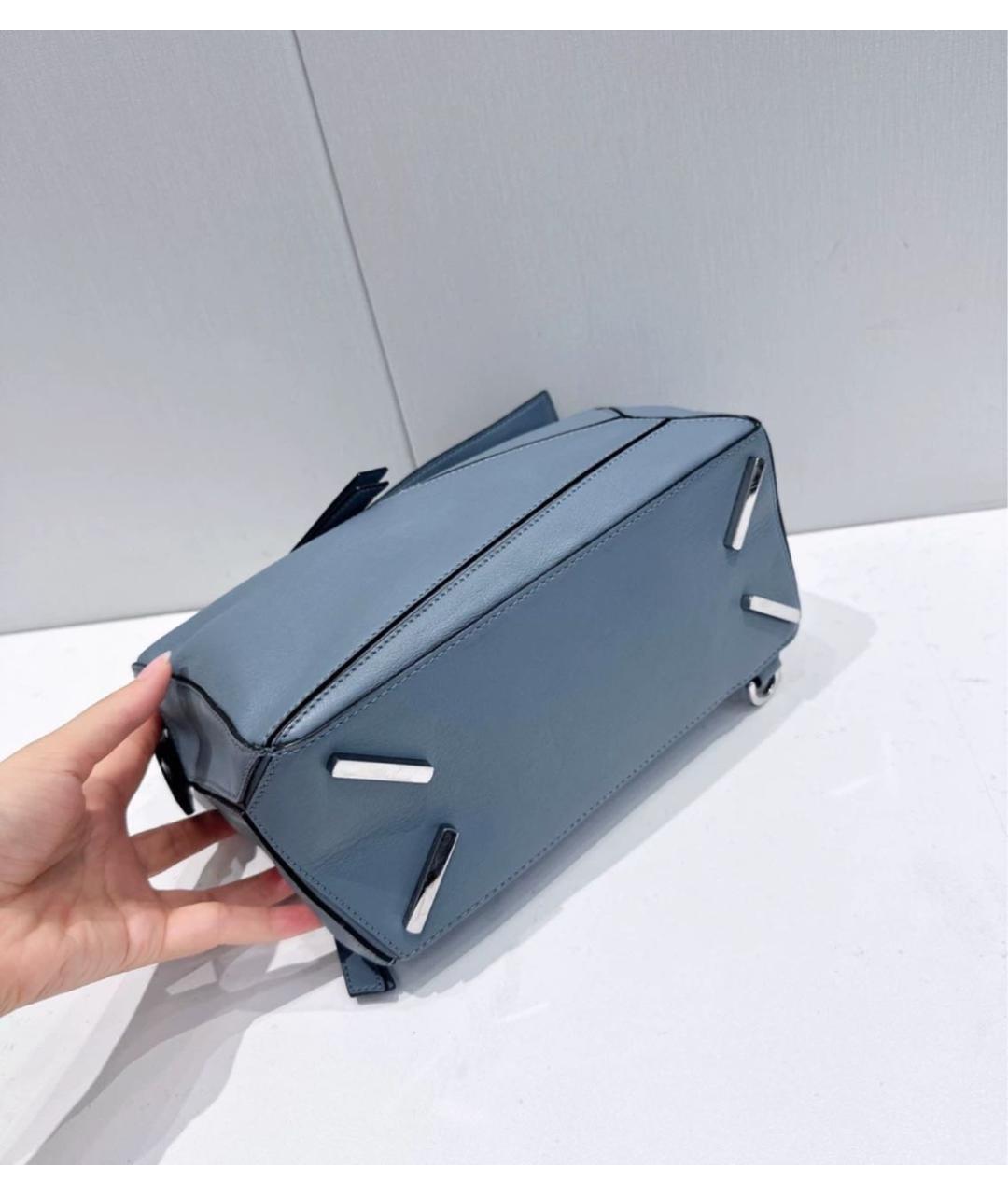 LOEWE Голубая кожаная сумка через плечо, фото 6