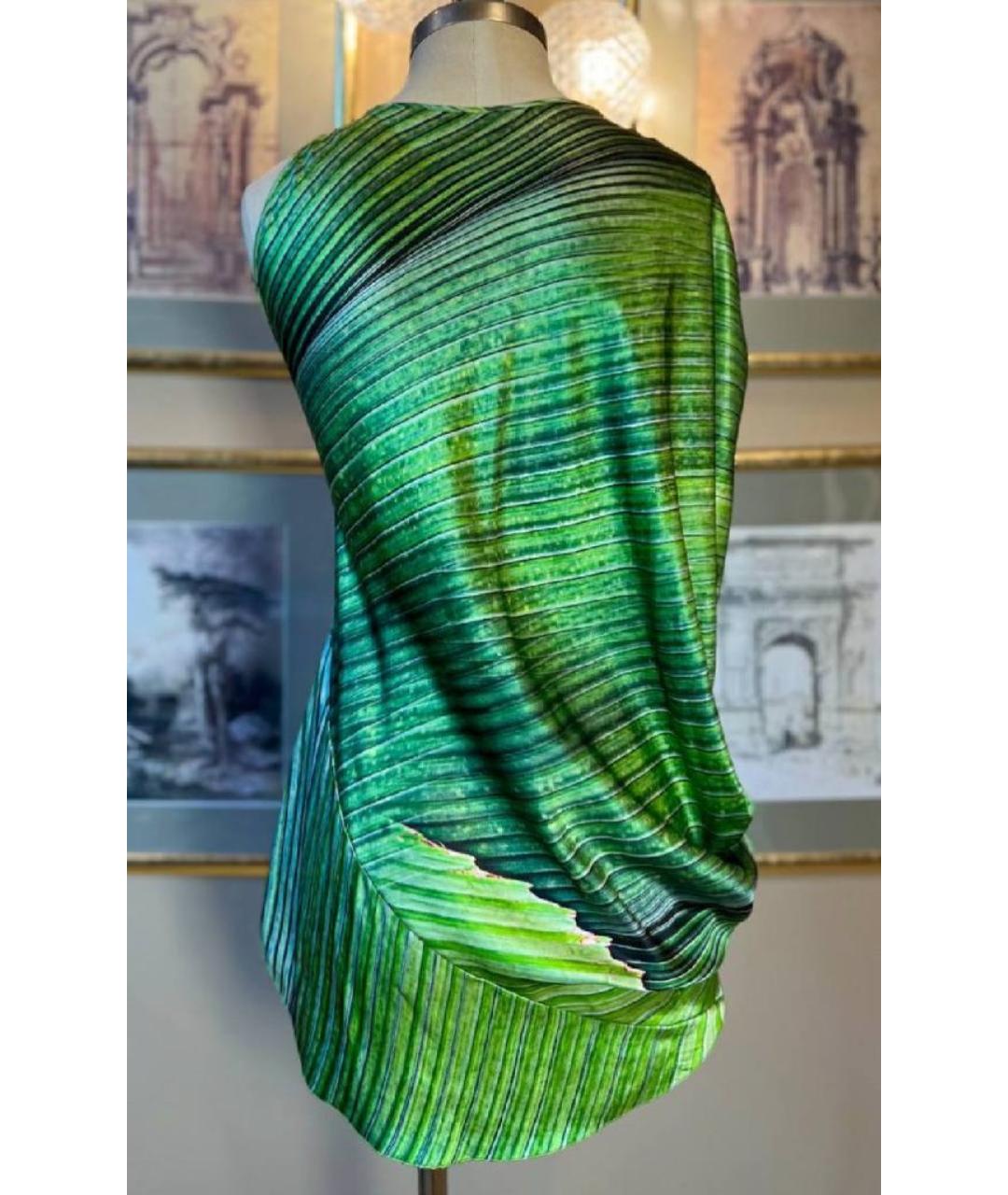 ROBERTO CAVALLI Зеленая шелковая блузы, фото 3