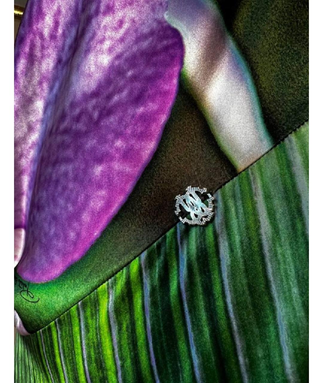 ROBERTO CAVALLI Зеленая шелковая блузы, фото 7