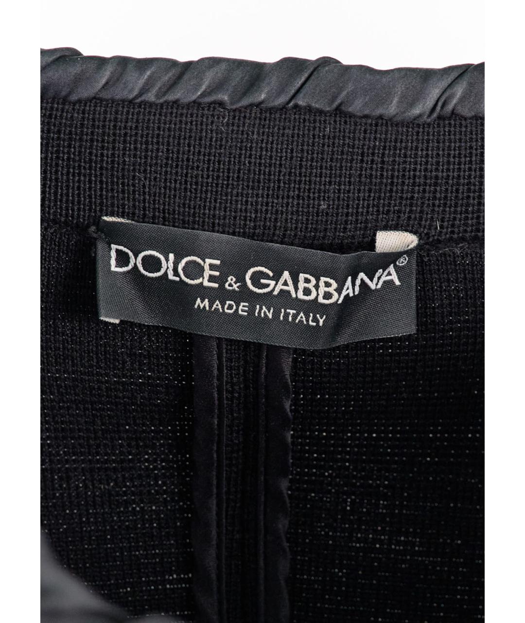 DOLCE&GABBANA Черное шерстяное пальто, фото 3