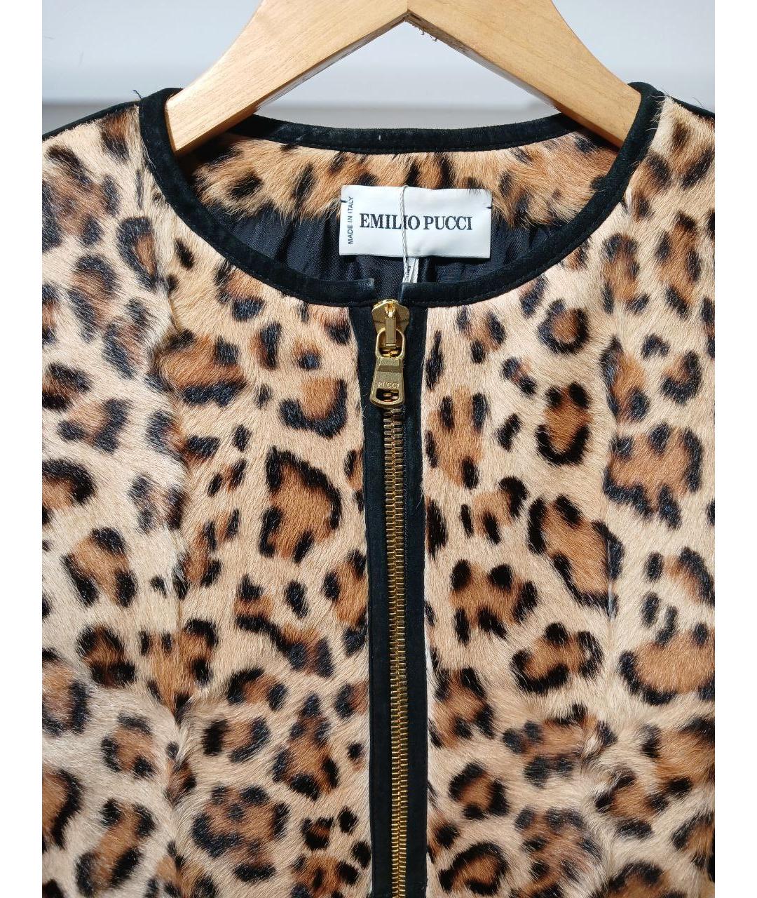 EMILIO PUCCI Коричневое меховое пальто, фото 5