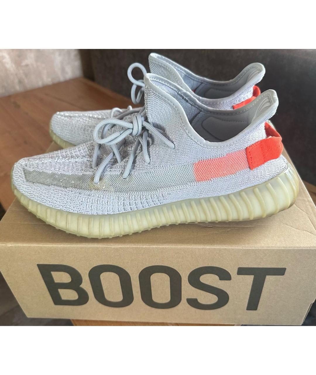 YEEZY Серые синтетические низкие кроссовки / кеды, фото 4