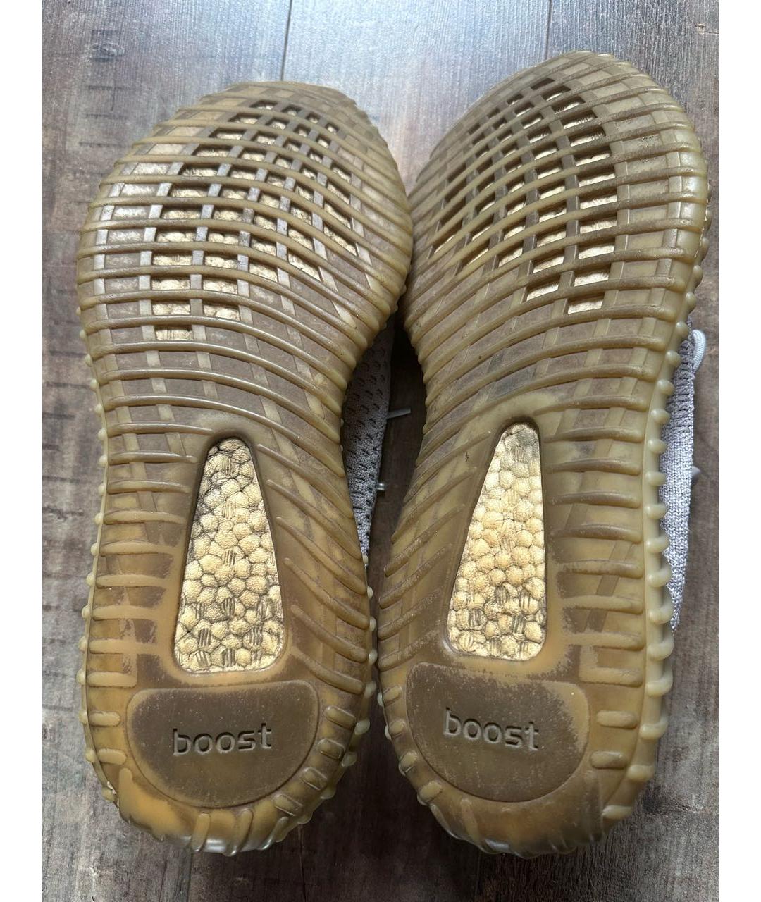 YEEZY Серые синтетические низкие кроссовки / кеды, фото 5