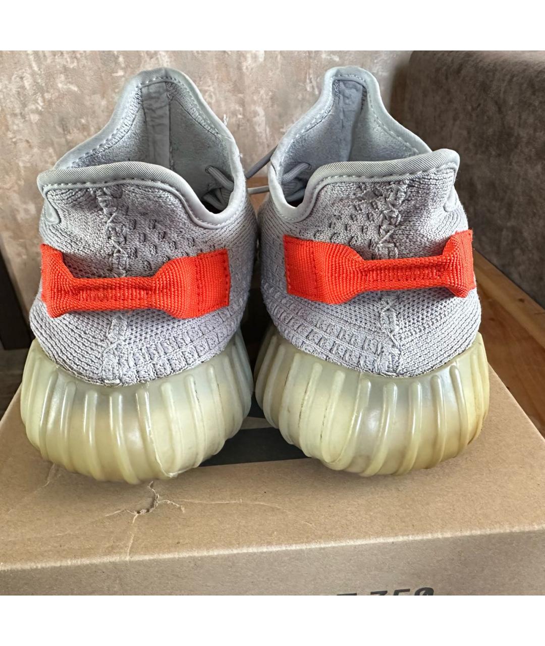 YEEZY Серые синтетические низкие кроссовки / кеды, фото 3