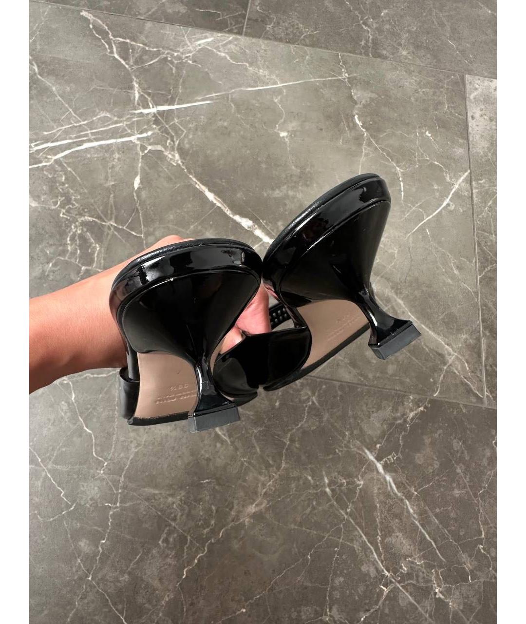 MIU MIU Черные кожаные босоножки, фото 4