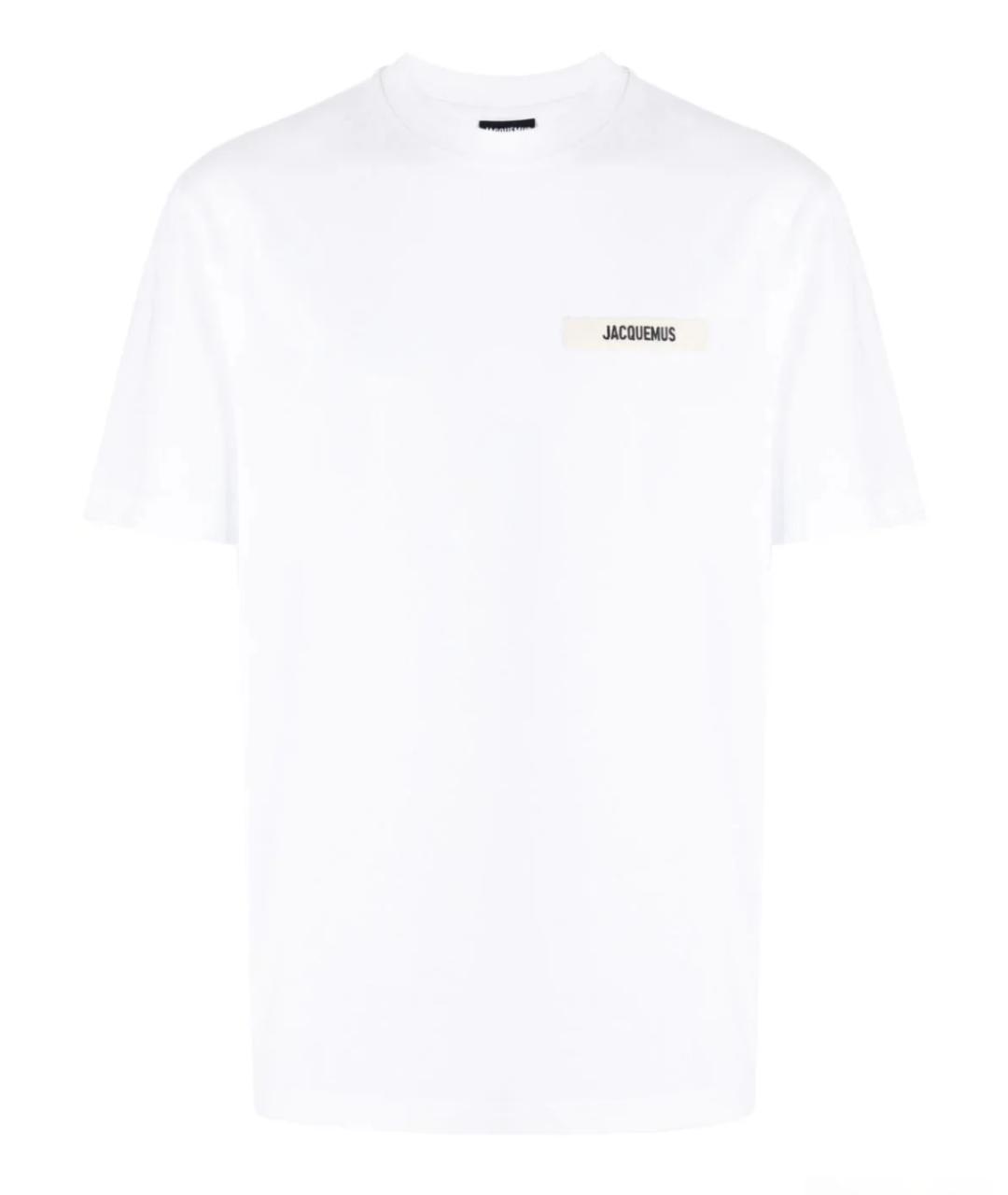 JACQUEMUS Белая хлопковая футболка, фото 1
