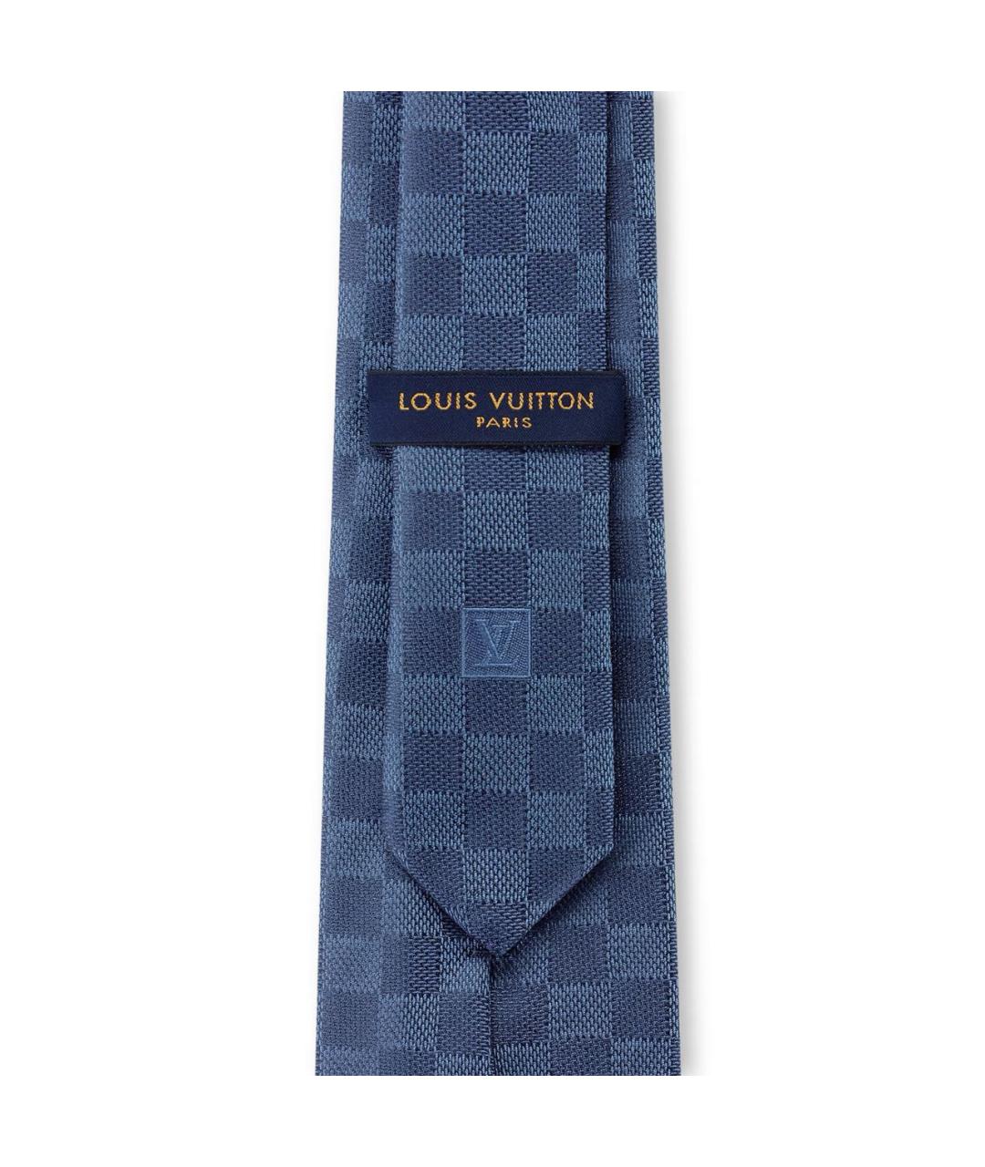 LOUIS VUITTON Синий шерстяной галстук, фото 2