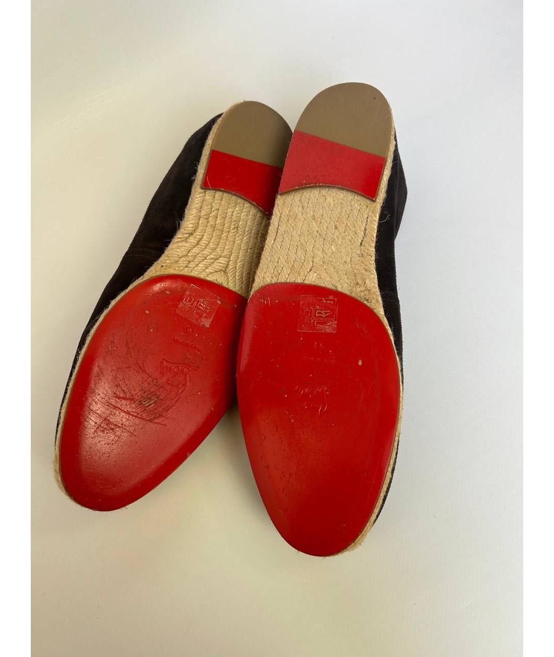 CHRISTIAN LOUBOUTIN Коричневые замшевые эспадрильи, фото 3
