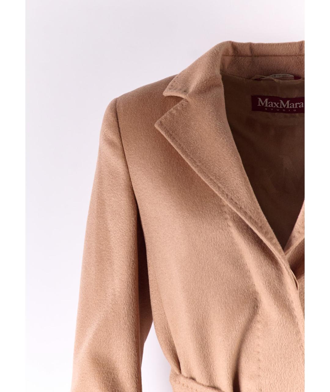 MAX MARA STUDIO Коричневое кашемировое пальто, фото 5