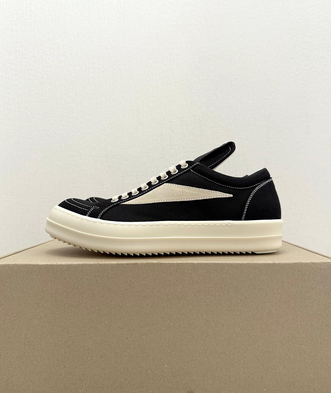 RICK OWENS Черные кеды, фото 4