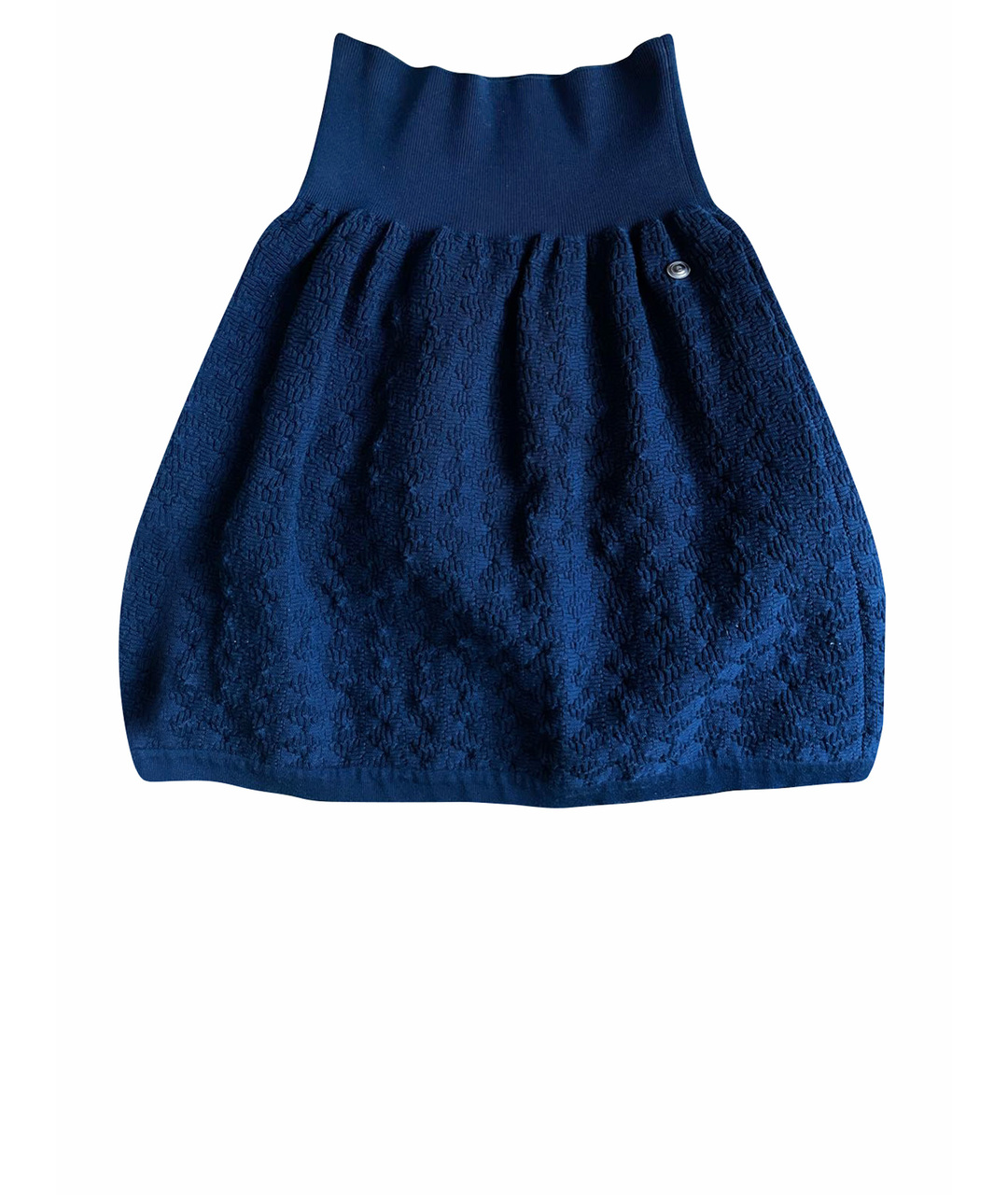 CHANEL Синяя шерстяная юбка миди, фото 1
