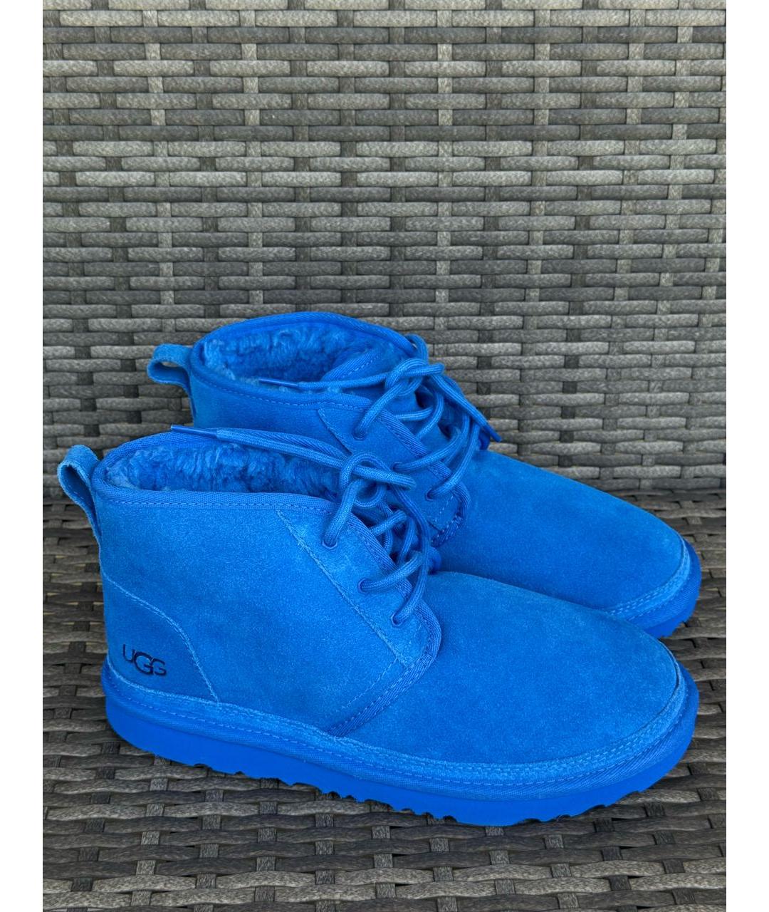 UGG AUSTRALIA Синие замшевые ботинки, фото 9