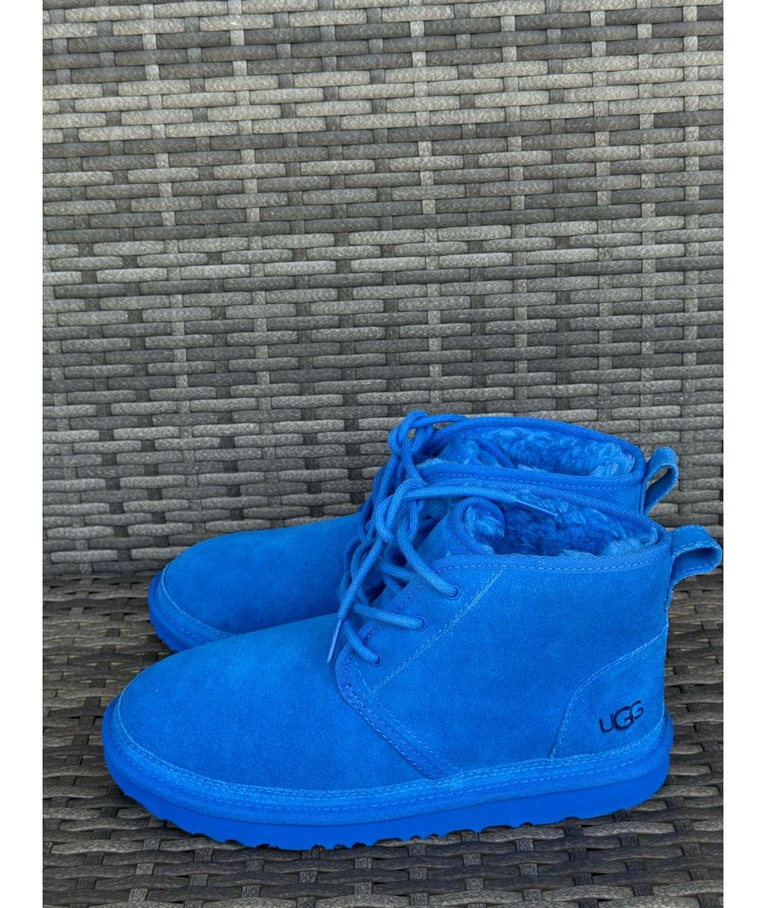 UGG AUSTRALIA Синие замшевые ботинки, фото 4