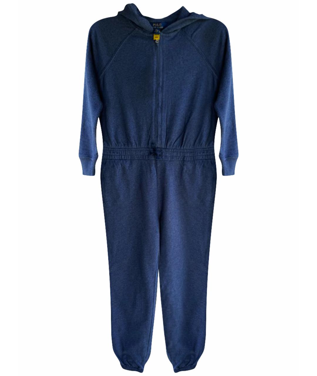 POLO RALPH LAUREN Синий хлопковый комбинезон, фото 1